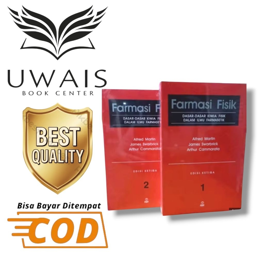 Buku Farmasi Fisik Dasar-dasar Kimia Fisik Dalam ilmu Farmastik Jilid 1&2 (Alfred Martin)Terlaris Be