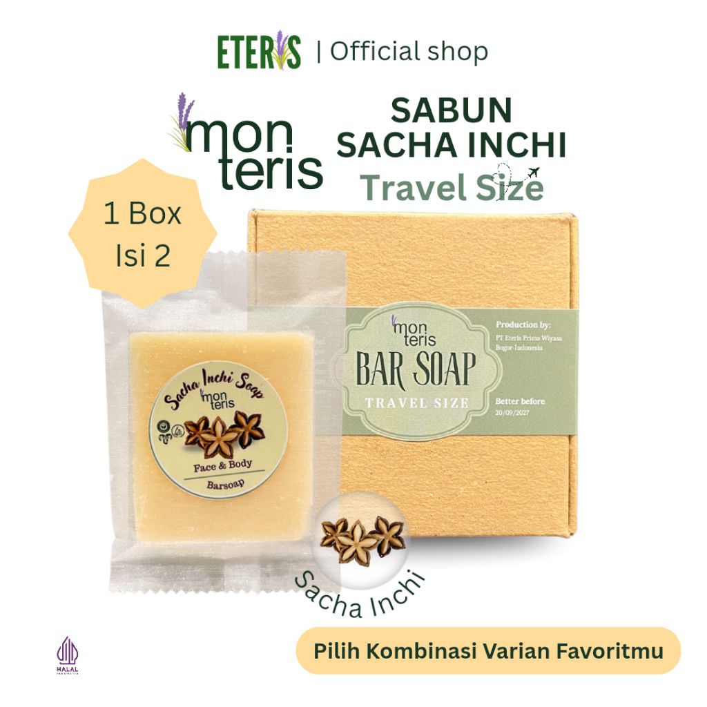 Sabun Travel Sacha Inchi | Sabun Aromatik Alami Sacha Inchi Oil | Sabun Natural Wajah dan Badan dari