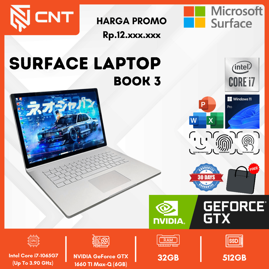 Microsoft Surface Book 3 Core i7-1065G7 NVIDIA GTX 1660 Ti 6GB (32/512GB) Laptop Touchscreen