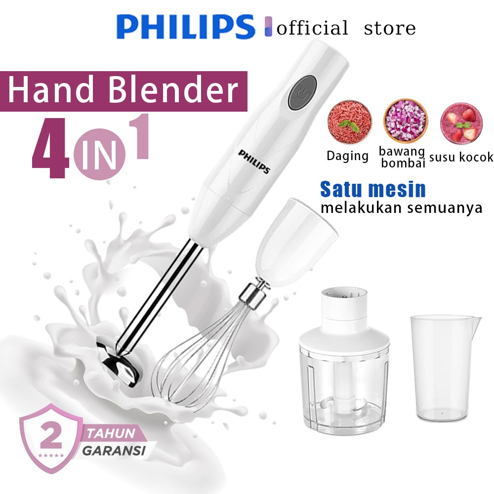 Hand Blender Philips 4 in 1 MultifungsiBlender Genggam Listrik Blender TanganStainless Steel Juicer 