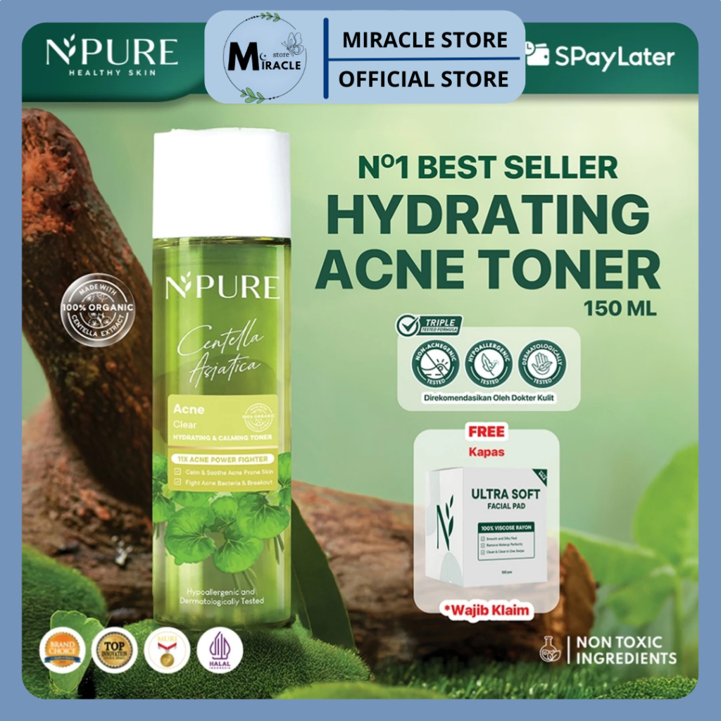 NPURE Centella Asiatica Toner Full 150ml | Travel Size/ mini size 30ml NPURE (Cica Series)