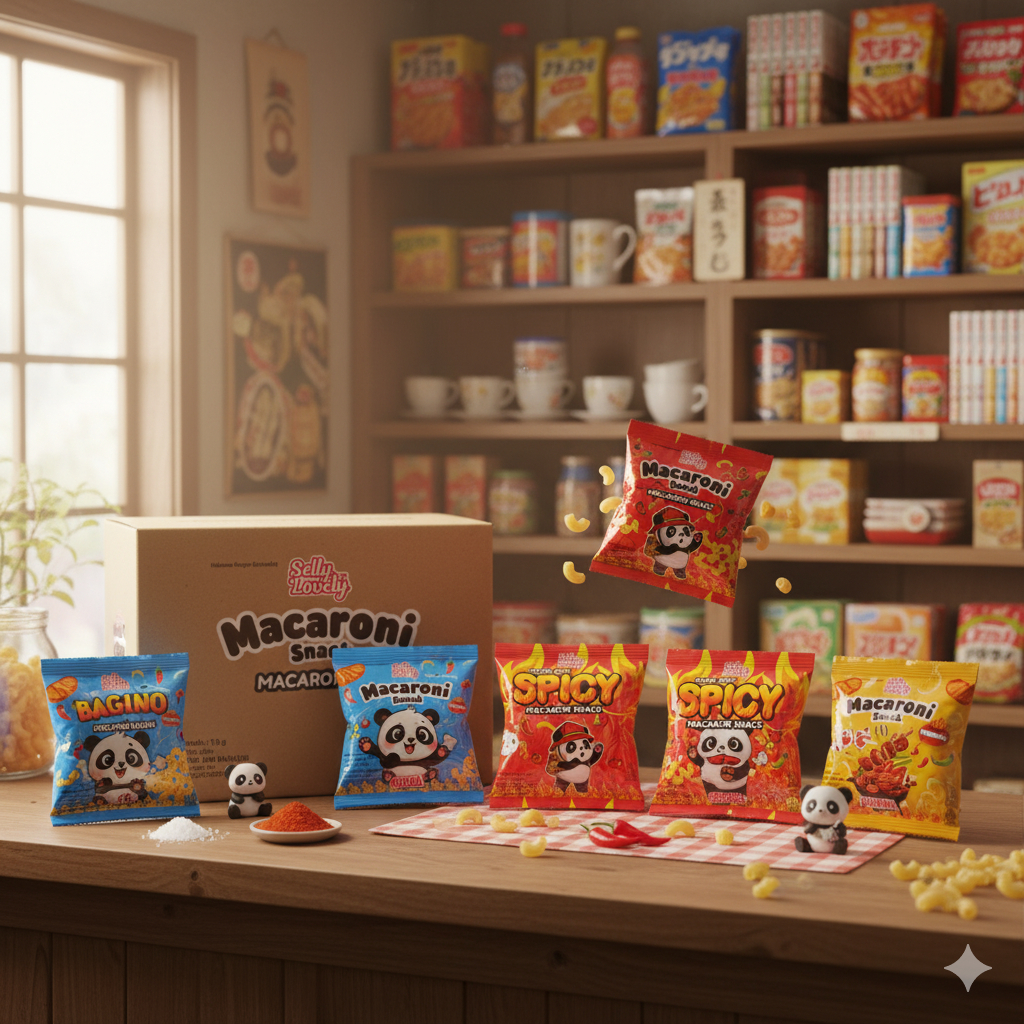 BERHADIAH UANG TUNAI 1 DUS SNACK MAKARONI KEMASAN BARU SELLY LOVELY 85 ISI 8 RENCENG