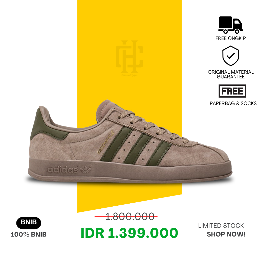 Sepatu Broomfield Brown RawKhakiOlive Green 100% BNIB Authentic