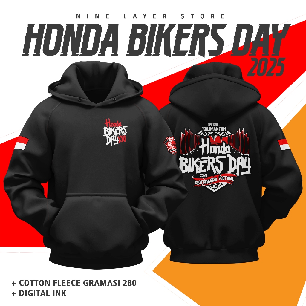 Hoodie Honda Bikers Day 2025 Tingkat Regional Sumatera Kalimantan Sulawesi