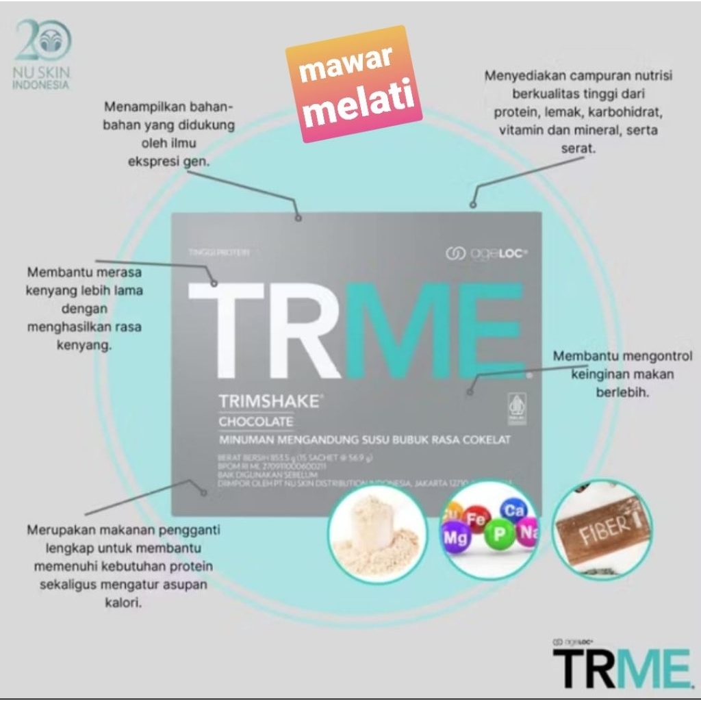 trimshakee tshake coklat tws tr90