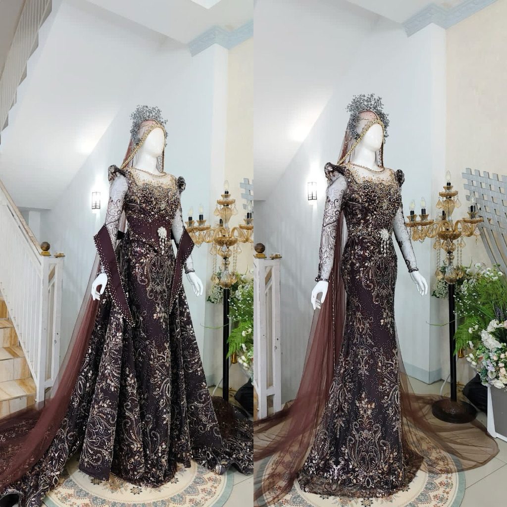 GAUN DRESS PENGANTIN WEDDING | KEBAYA PENGANTIN PAYET |GAUN PENGANTIN MUSLIM |KEBAYA WEDDING BEREKOR