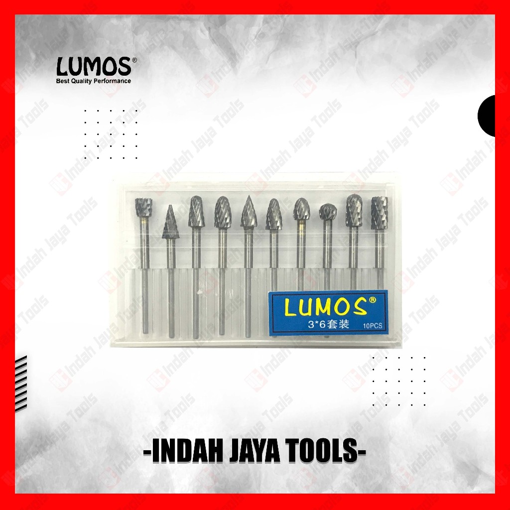 LUMOS Mata Tuner Set 10 Pcs Short Pendek Gerinda Bor Metal Korek Motor