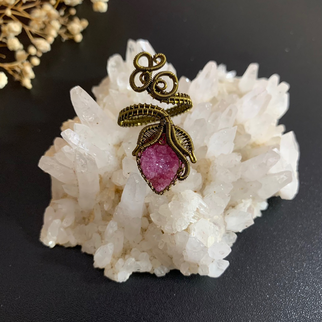 Cincin Batu Alam/ Ring Druzy / Druzy Jewelry /Aksesoris Batu