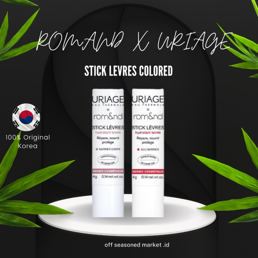 [READY] URIAGE X ROM&ND COLLABORATION STICK LEVRES/LIP BALM/PELEMBAB BIBIR