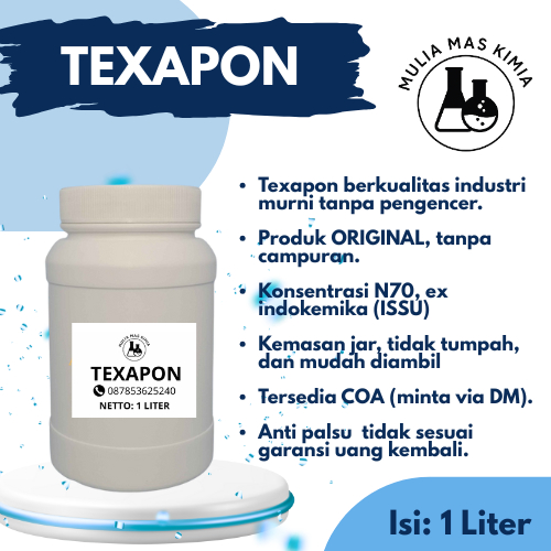 Texapon/Teksapon Bahan Membuat Sabun N70 Kemasan 1 Liter