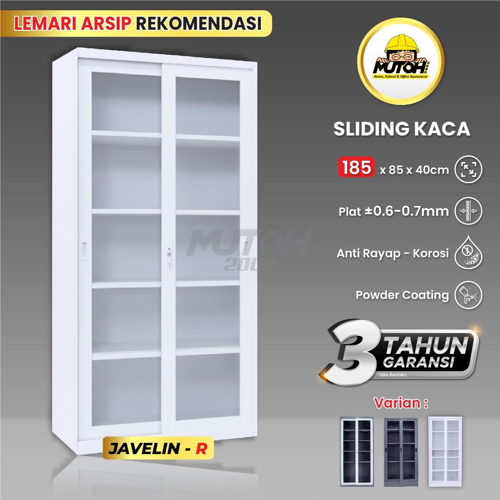 LEMARI BESI ARSIP KANTOR 2 PINTU SLIDING KACA PINTU GESER MUTOH2000 REKOMENDASI
