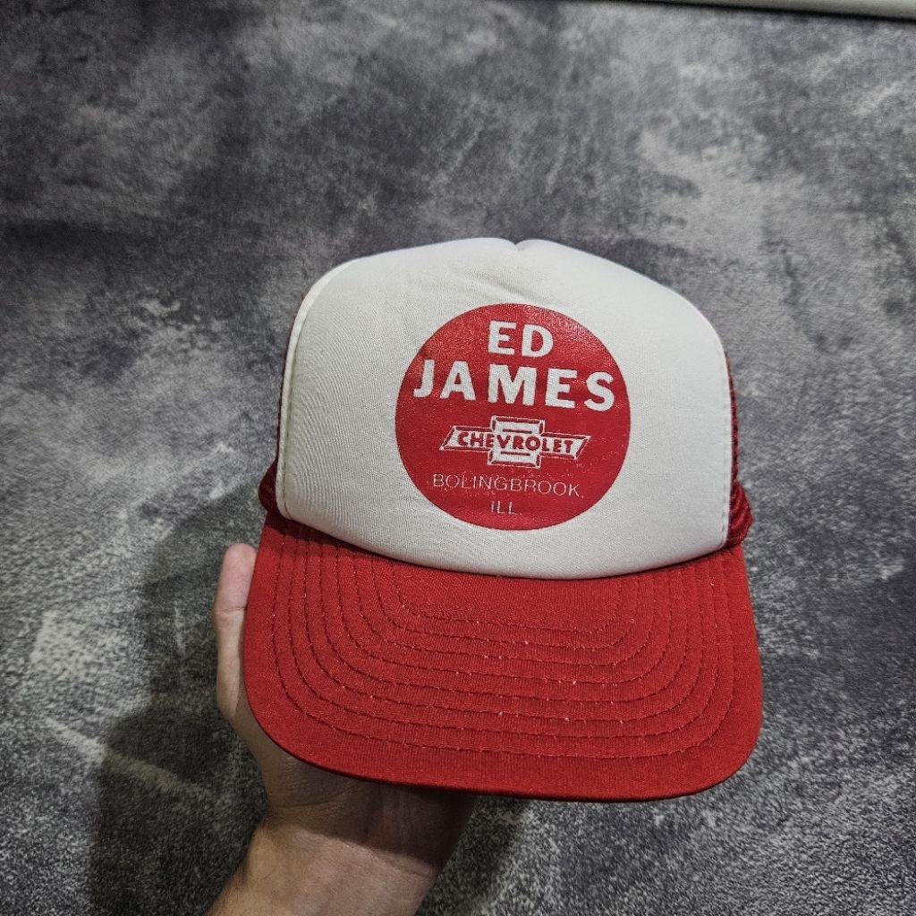 Vintage Trucker Hat Ed James Chevrolet