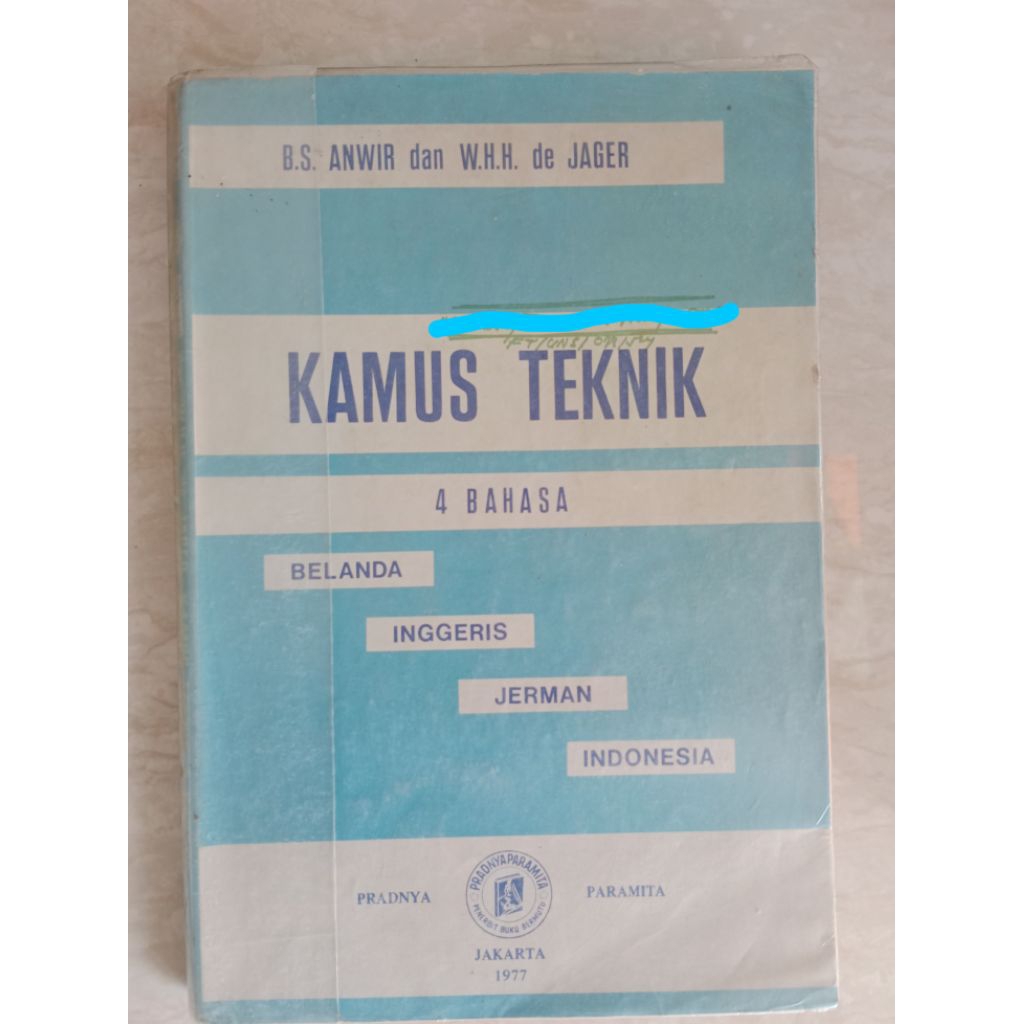 Kamus Teknik 4 Bahasa ( Belanda, Inggris, Jerman, Indonesia), buku second
