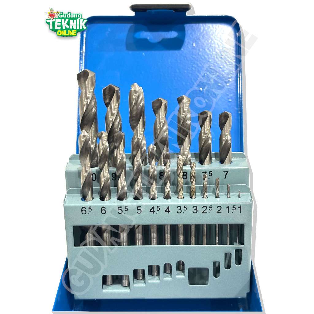 BENZ Mata Bor SET Besi Kayu 19pcs BENZ BZ7061 Aluminium / Mata Bor Kayu Besi 19  Pcs HSS Drill Bit S