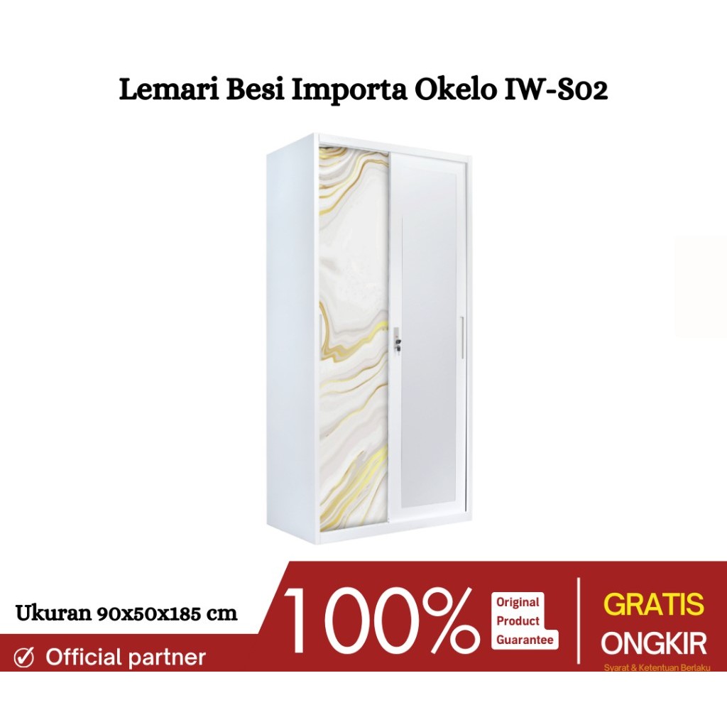 Lemari Besi Okelo IW-S02/S03 Anti Karat Sliding