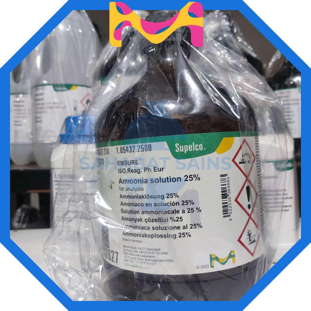 Larutan Amonia Pro Analis 2,5 Liter / Ammonia Solution 25% 105432