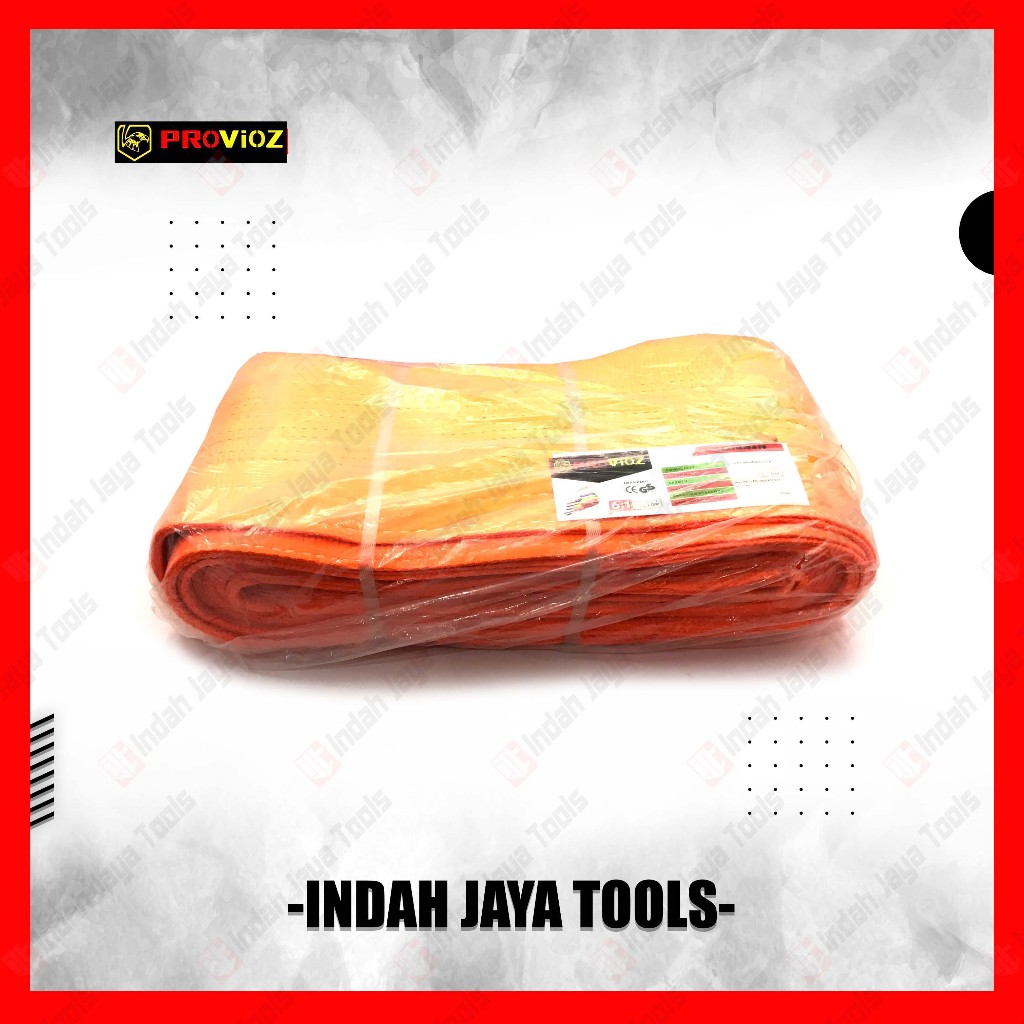 PROVIOZ Webbing Sling Belt 12 TON - Tali Alat Pengaman Angkat Double Ply Safety