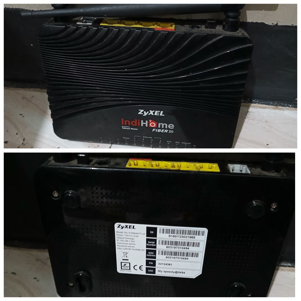 Router ZyXEL indihome P-660hn-T1 v2