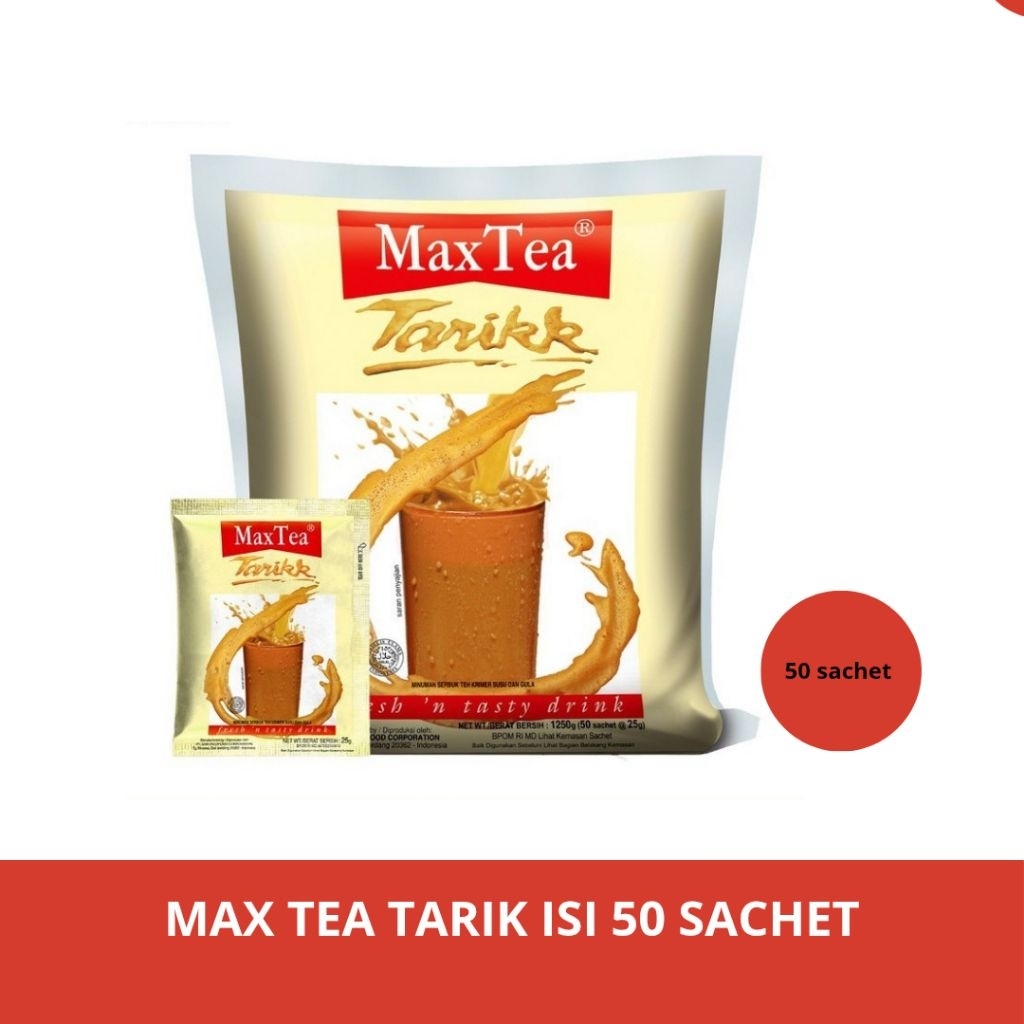 teh tarik max tea isi 50 sachet - max tea teh tarik