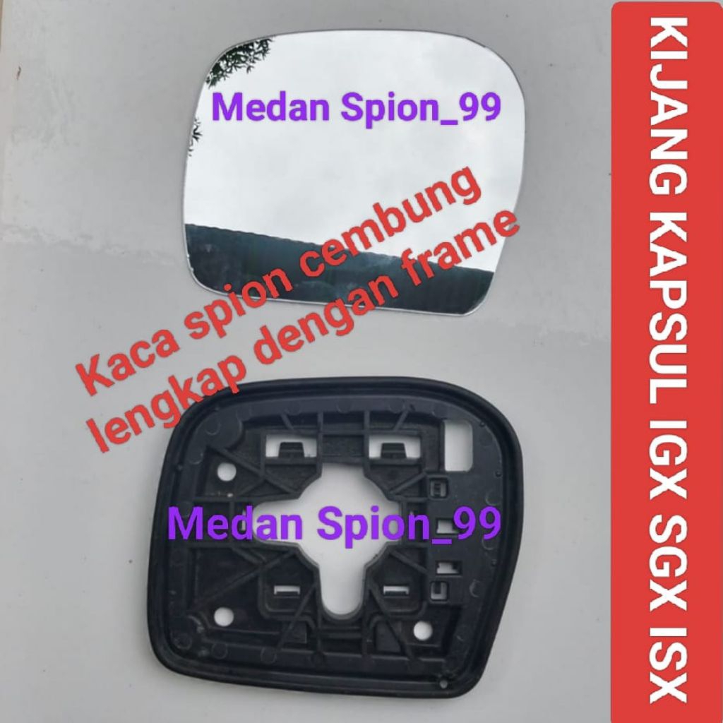 Kaca spion refill mobil KIJANG KAPSUL lgx sgx lsx tahun 2002 2003 2004 2005 + frame kaca cembung rea