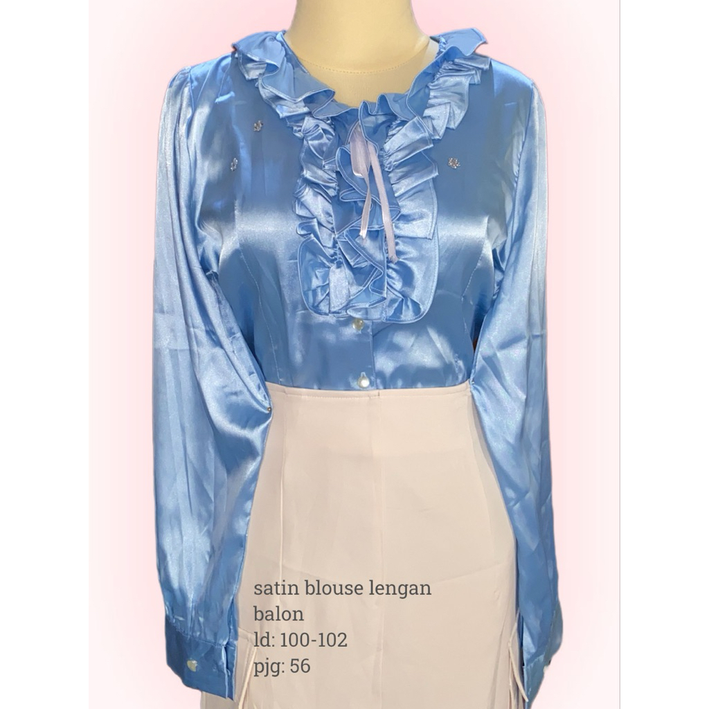 satin silk blouse korea