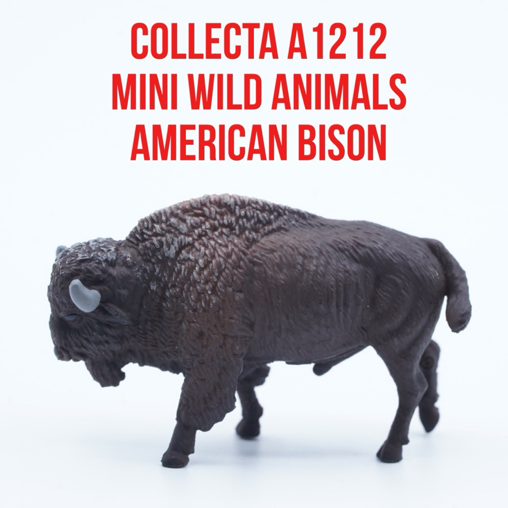 Collecta A1212 Mini Wild Animals | American Bison Buffalo Kerbau Amerika Bovidae  | Small Size Ukura
