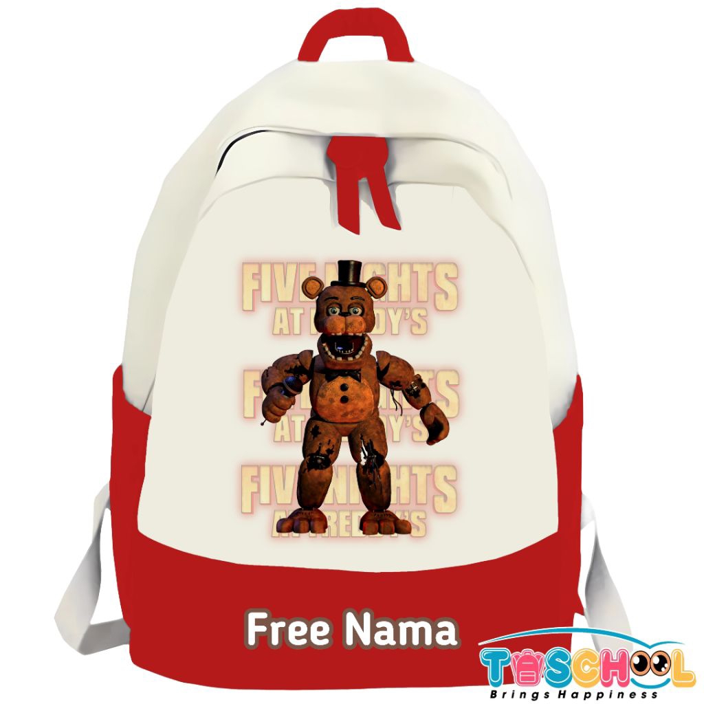 TAS RANSEL ANAK FNAF FIVE NIGHTS AT FREDDY'S FREDDY FAZBEAR FNAF FREE NAMA