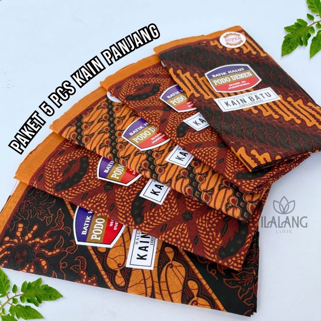 PAKET HEMAT 5 PCS KAIN JARIK PANJANG, BATIK PEKALONGAN ORI, KAIN MELAHIRKAN SERBAGUNA