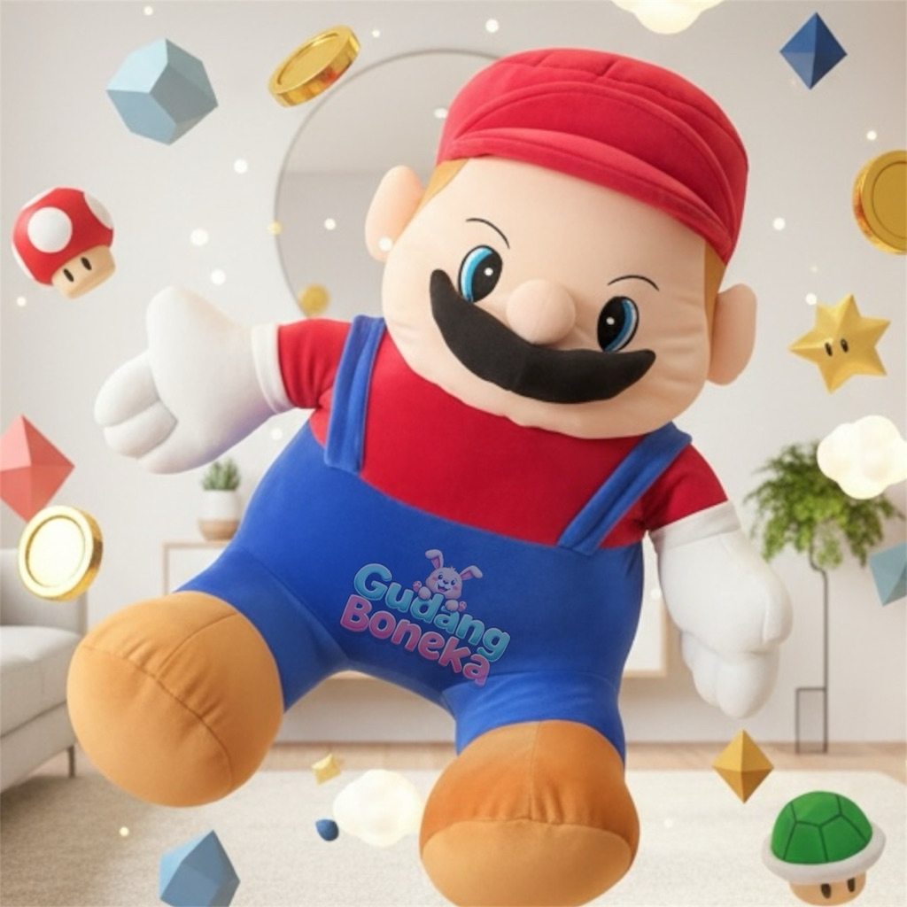 Boneka Super Mario Jumbo / Boneka Mario Bros Jumbo