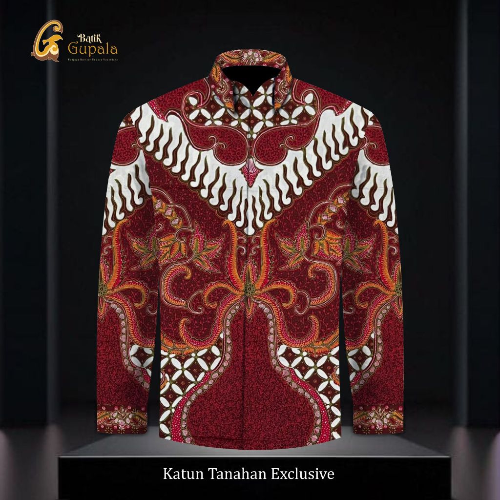 Gupala Batik - Kain Kemeja Batik Tulis Katun Tanahan - Motif Seno Abang