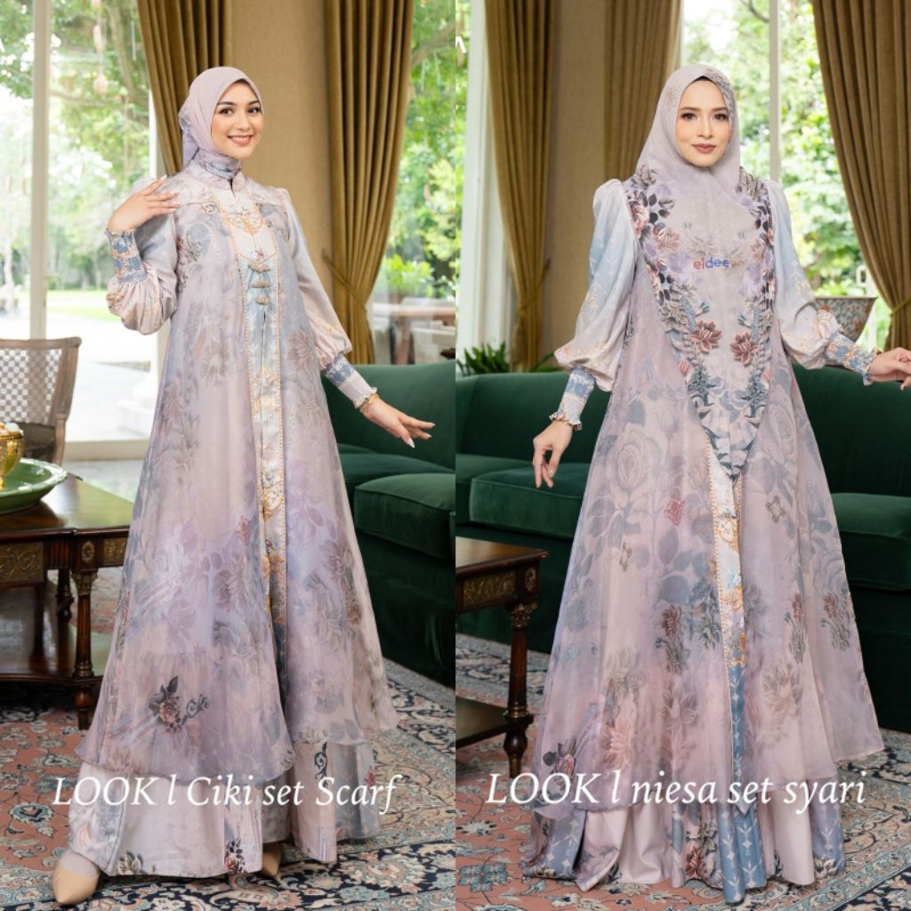 BISA COD // NEW GAMIS SYAR'I  ELDEENA Syar'i Gamis Set Khimar / GAMIS BUTIK TANAH ABANG