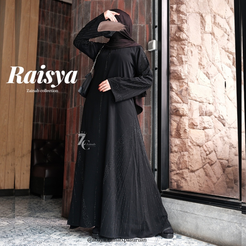 NEW 11.11 ( RAISYA ABAYA ) black remaja by zainab collection