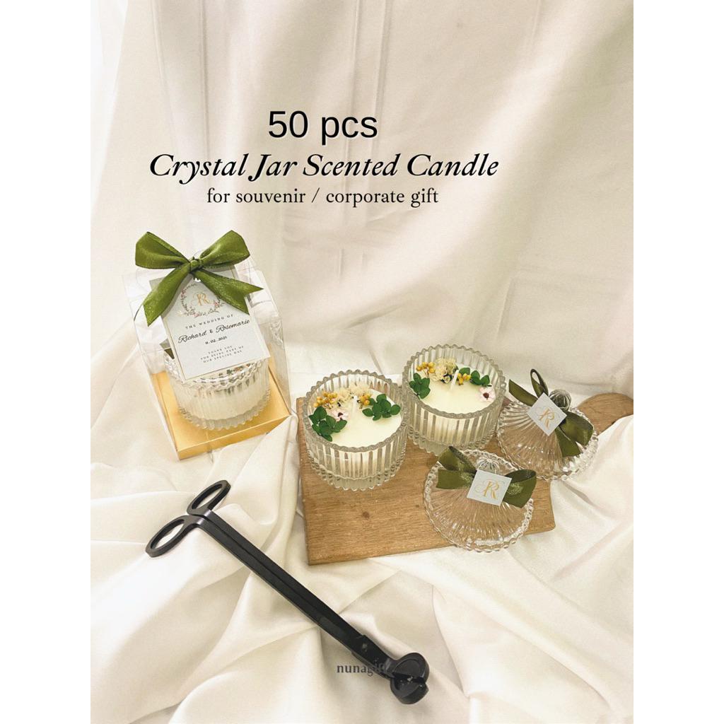 Souvenir Crystal Jar Scented Candle - Wedding Souvenir / Corporate Gift