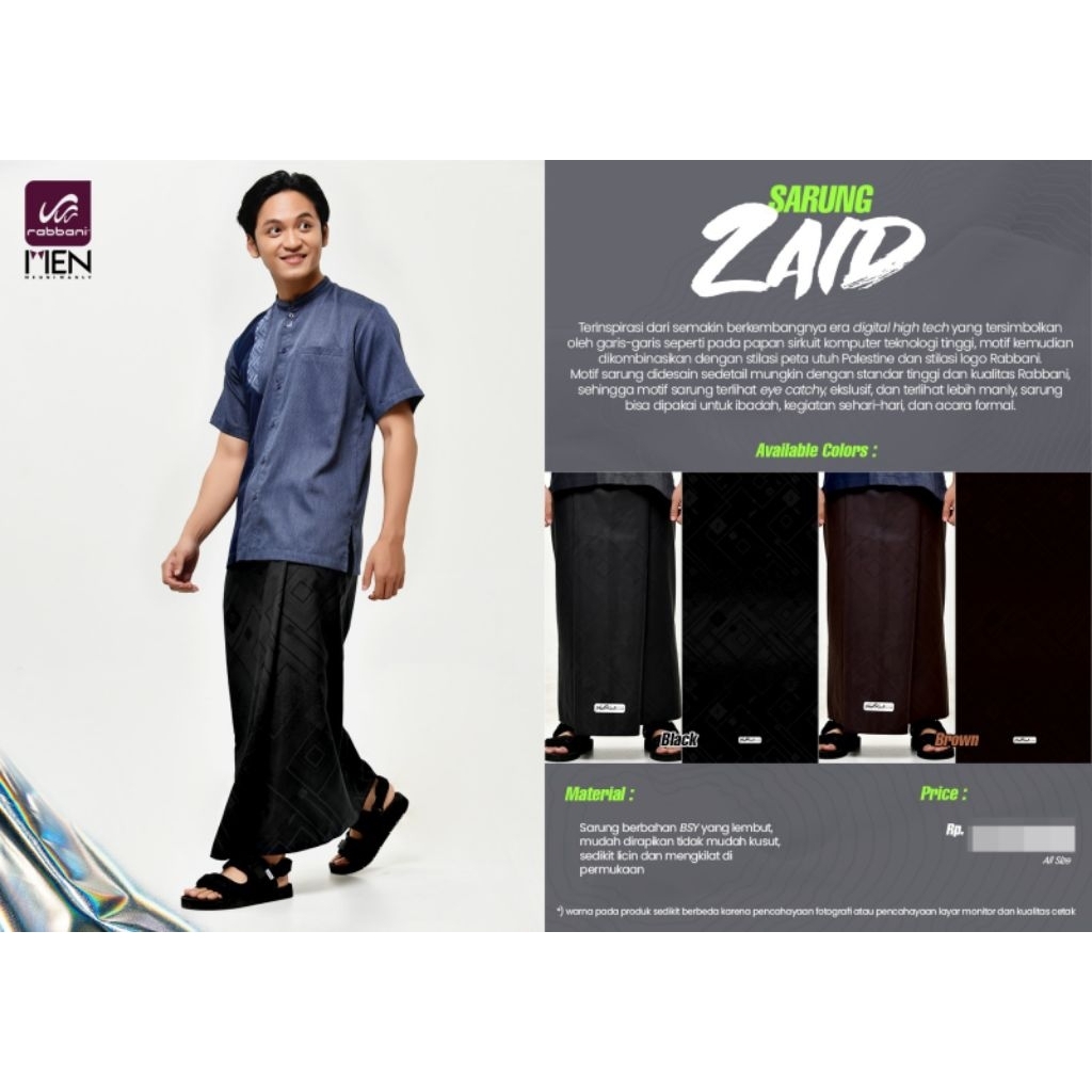 RABBANI_ SARUNG RABBANI ZAID HITAM/ SARUNG RABBANI ORI / SARUNG RABBANI PALESTINA / SARUNG REMAJA