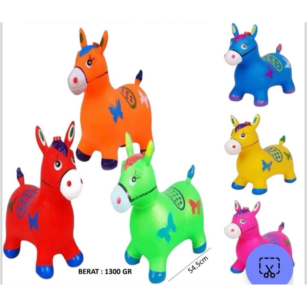 myrainbow Mainan anak Kuda-kudaan karet loncat bunyi musik / Mainan kuda karakter / Jumping karet An