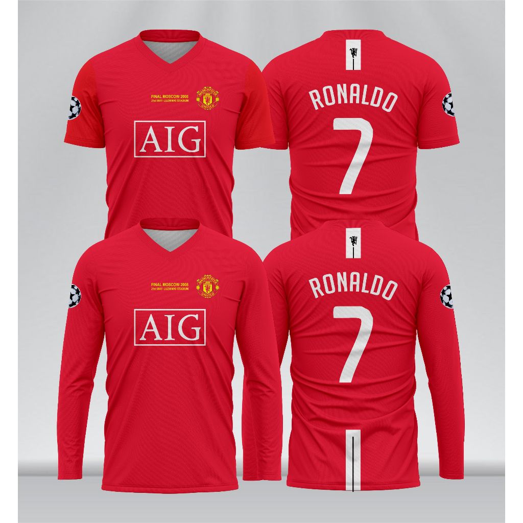 Jersey MU UTD Home 2007 2008 Ronaldo Full Printing