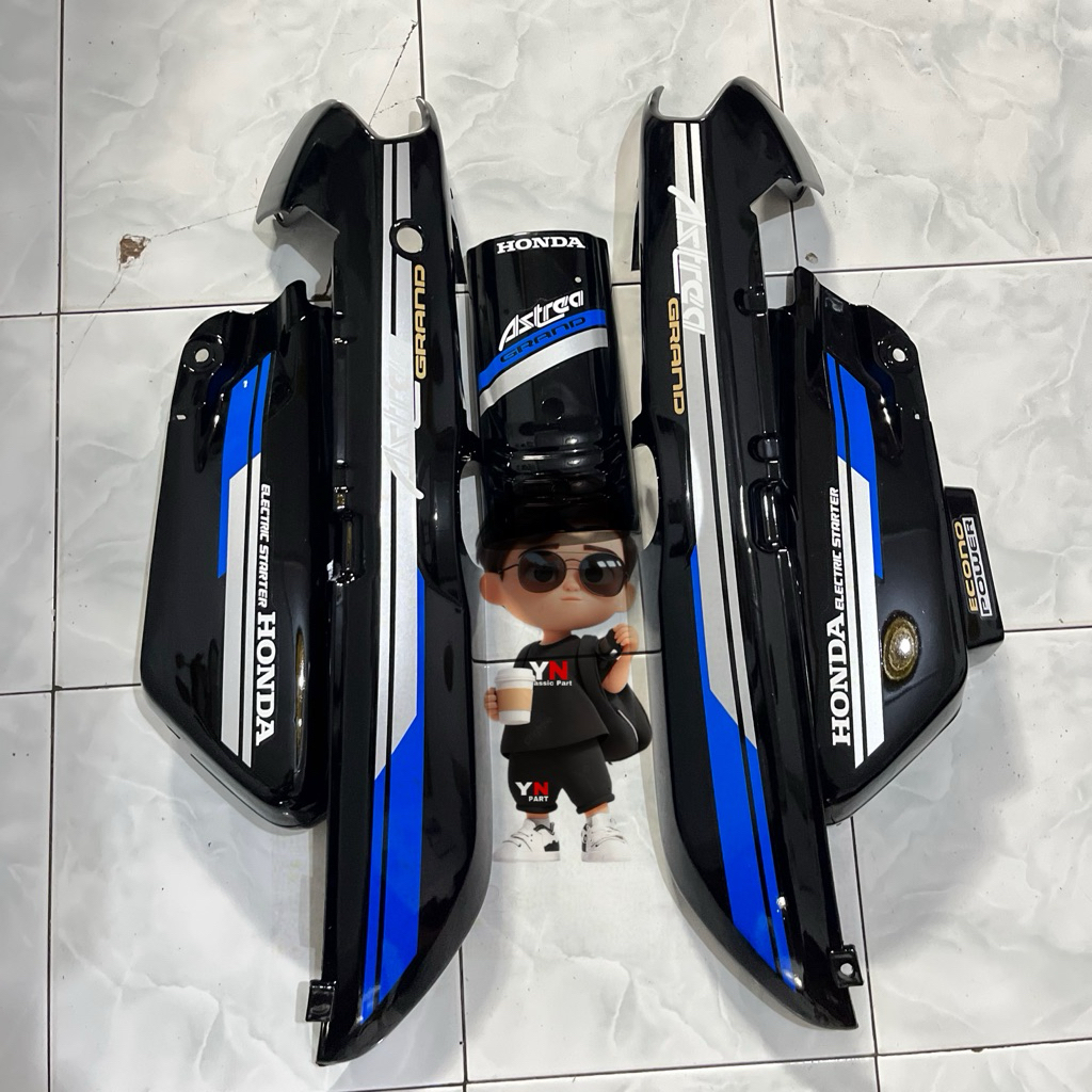 Cover Bodi Honda Astre Grand Bulus Biru Silver Bodi Samping Honda Grand Set