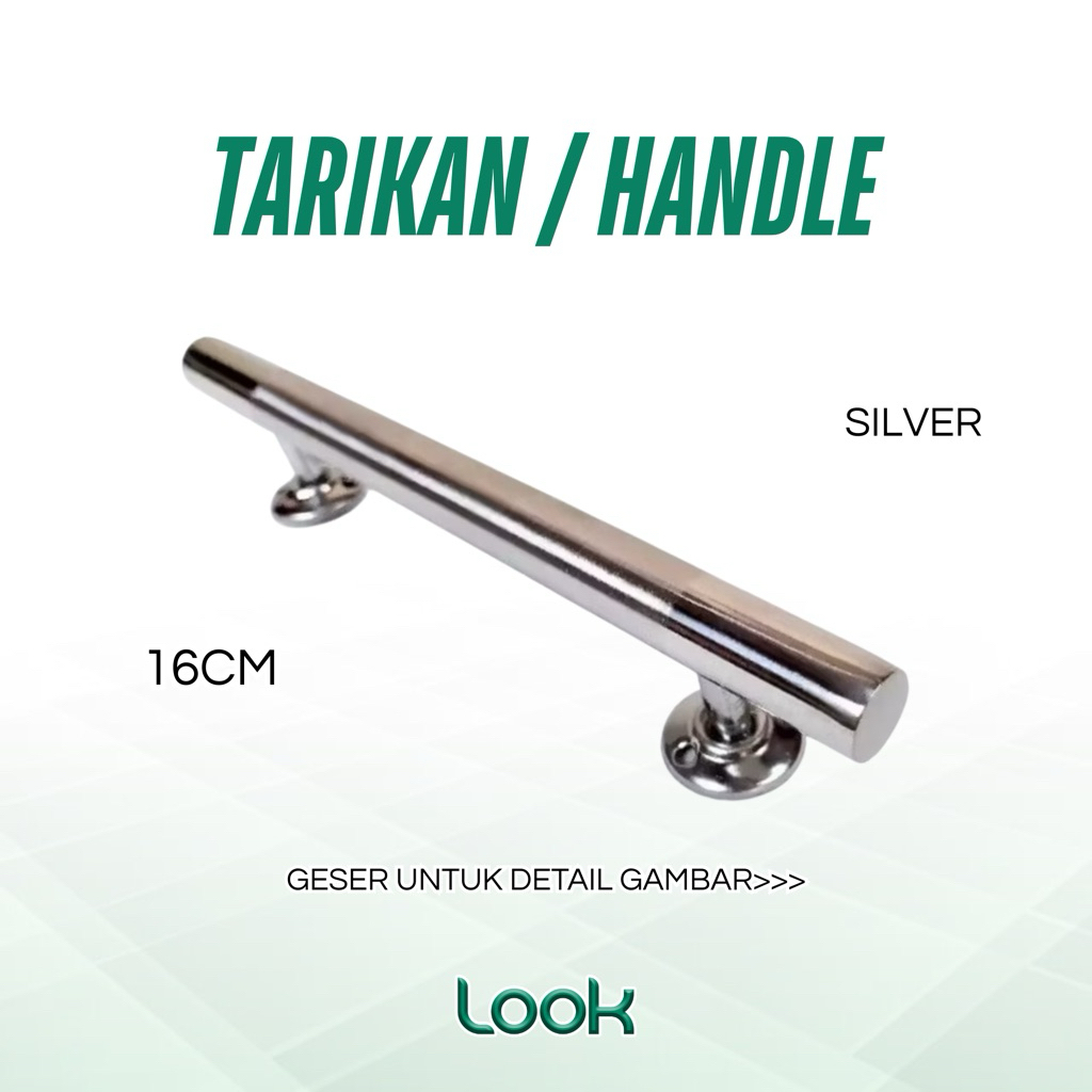 (1 Pcs) Tarikan Lemari Laci Suling R16 Stainless | Handle Minimalis 16cm