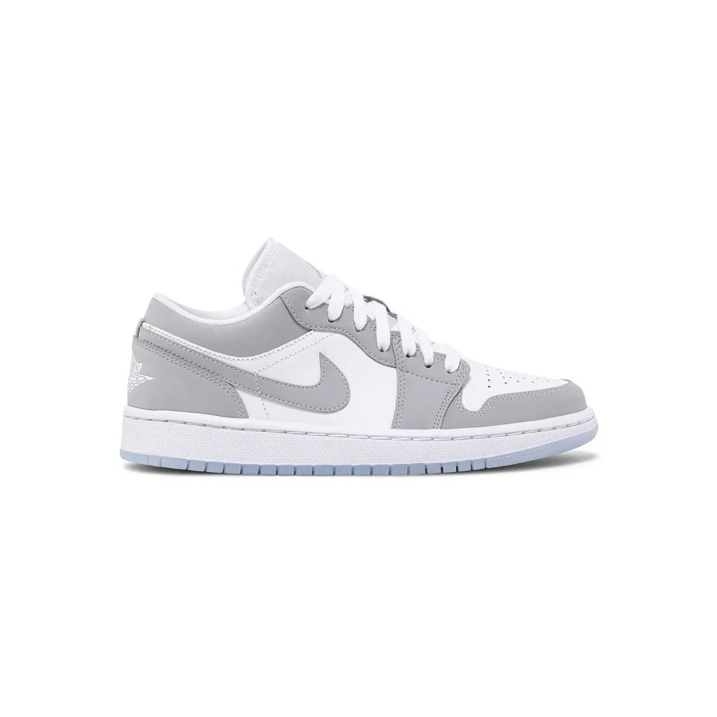 Sepatu Snekeres Jordan 1 Low White Wolf Grey