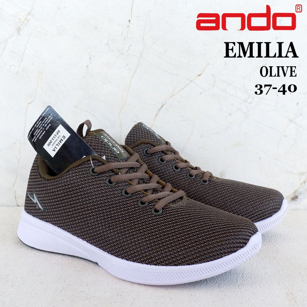 Sepatu Sneakers Wanita ANDO - size 37-40 - EMILIA / DELLI / BRIZZA / ORLIN / GISA / CYBILL / ORELLA 