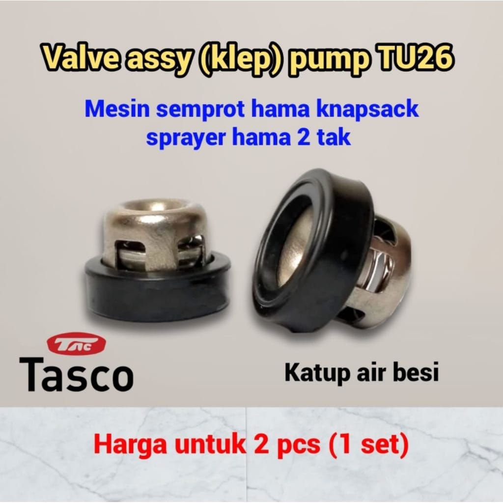 Sepasang valve assy TU26 karet katup pump knapsack sprayer semprot hama rumput pertanian TF 820 , 88