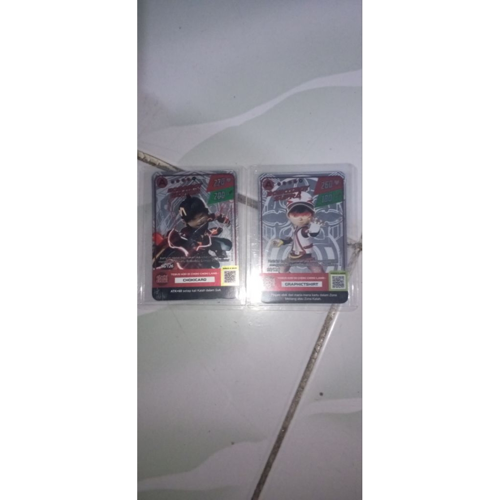 Boboiboy galaxy card Choki-choki & gasing Boboiboy
