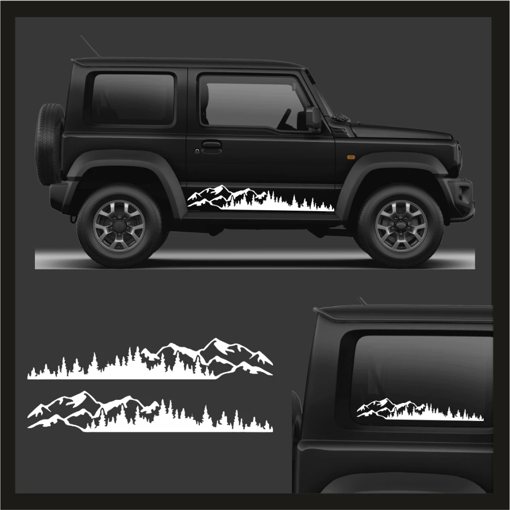 Stiker Jeep Offroad gunung/ Sticker Mobil