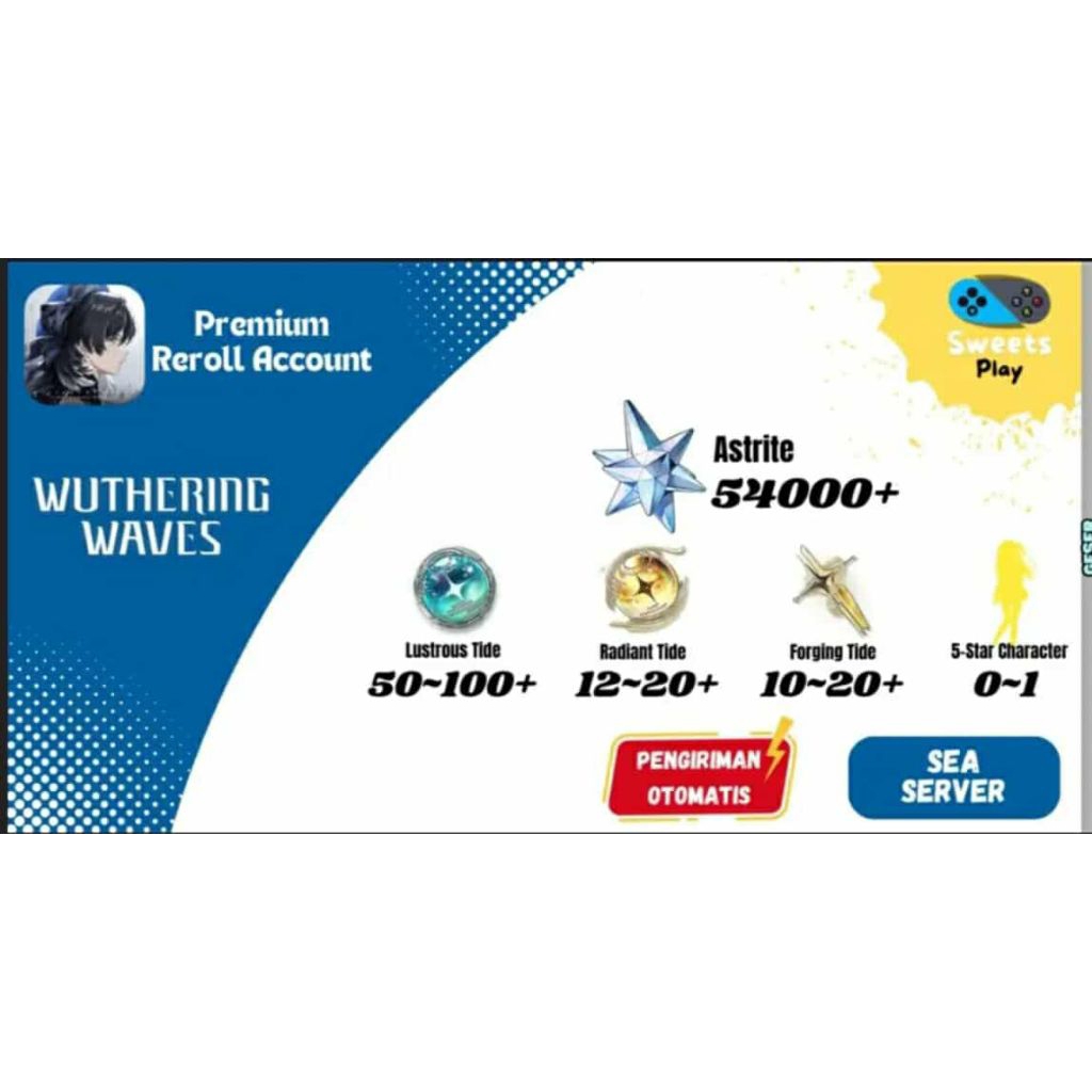 [SEA] Akun Wuthering Waves Premium Reroll Account
