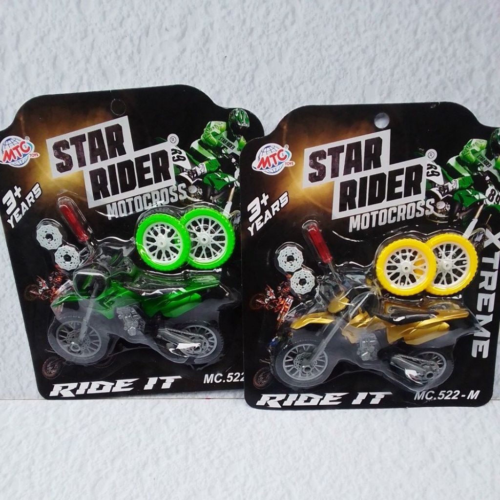1PCS Mainan Motor Star Rider MotoCross Warna Random