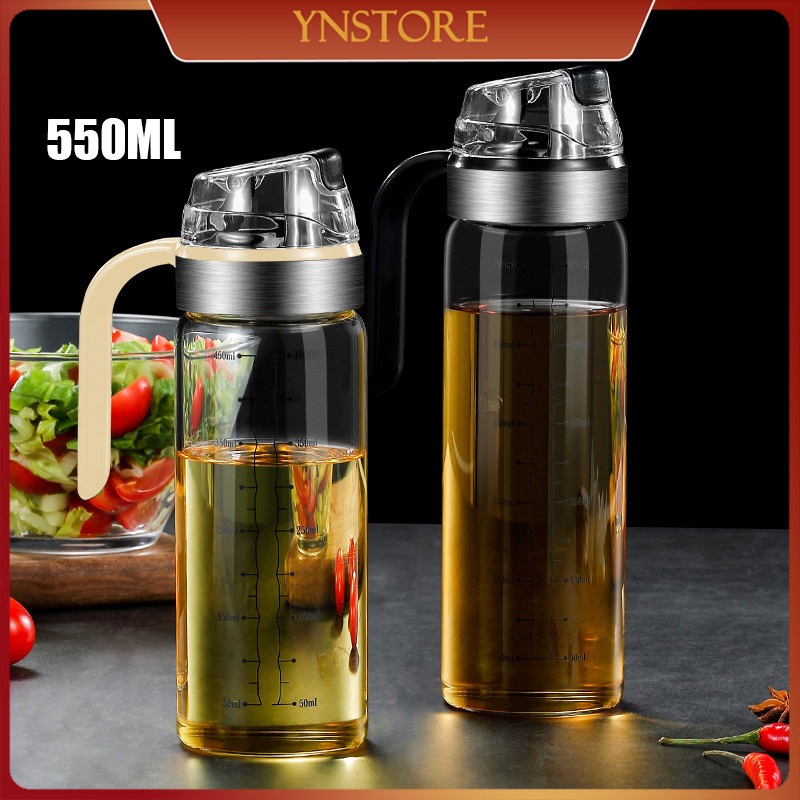 550ml Bottle Kaca Botol Minyak Goreng Botol Minyak Gelas yang Dapat Membuka Sendiri Botol Minyak Gel