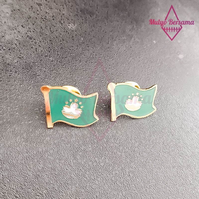 Pin Bendera Negara Macau Flag Pin Macau Pin Bendera Macau - Mulyo Bersama