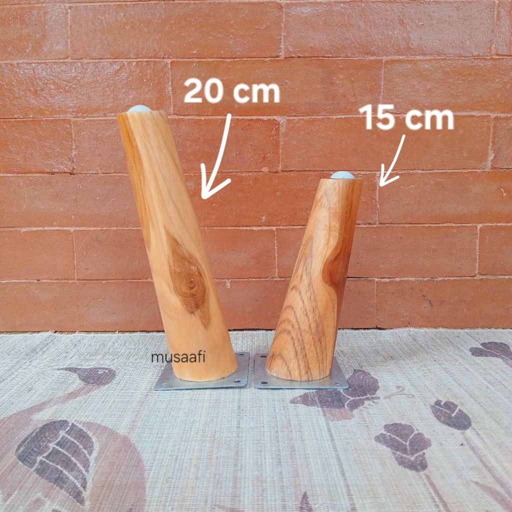 kaki sofa kayu jati retro 15 cm 20 cm / kaki nakas / kaki lemari / kaki divan / kaki meja / kaki kur