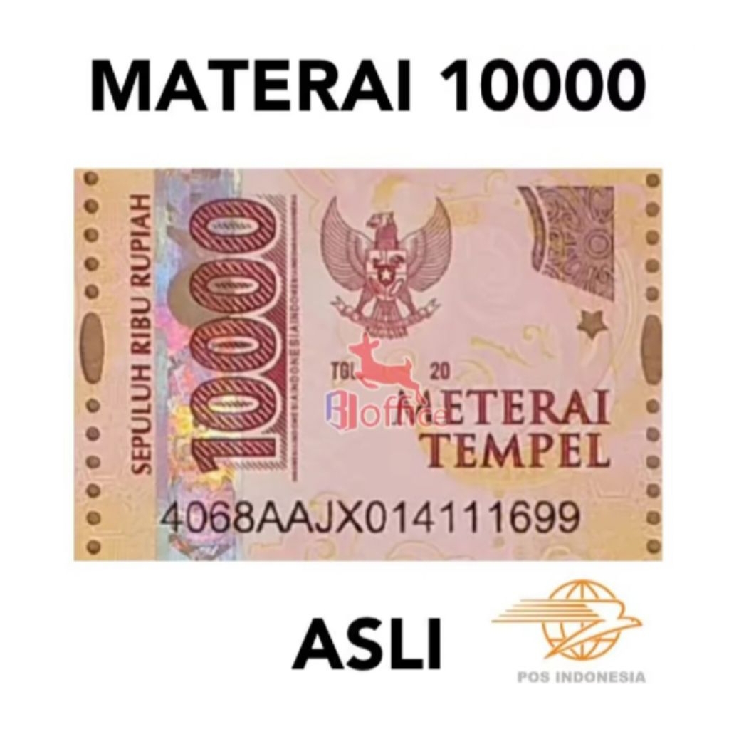 Materai 10000 Kantor Pos Indonesia