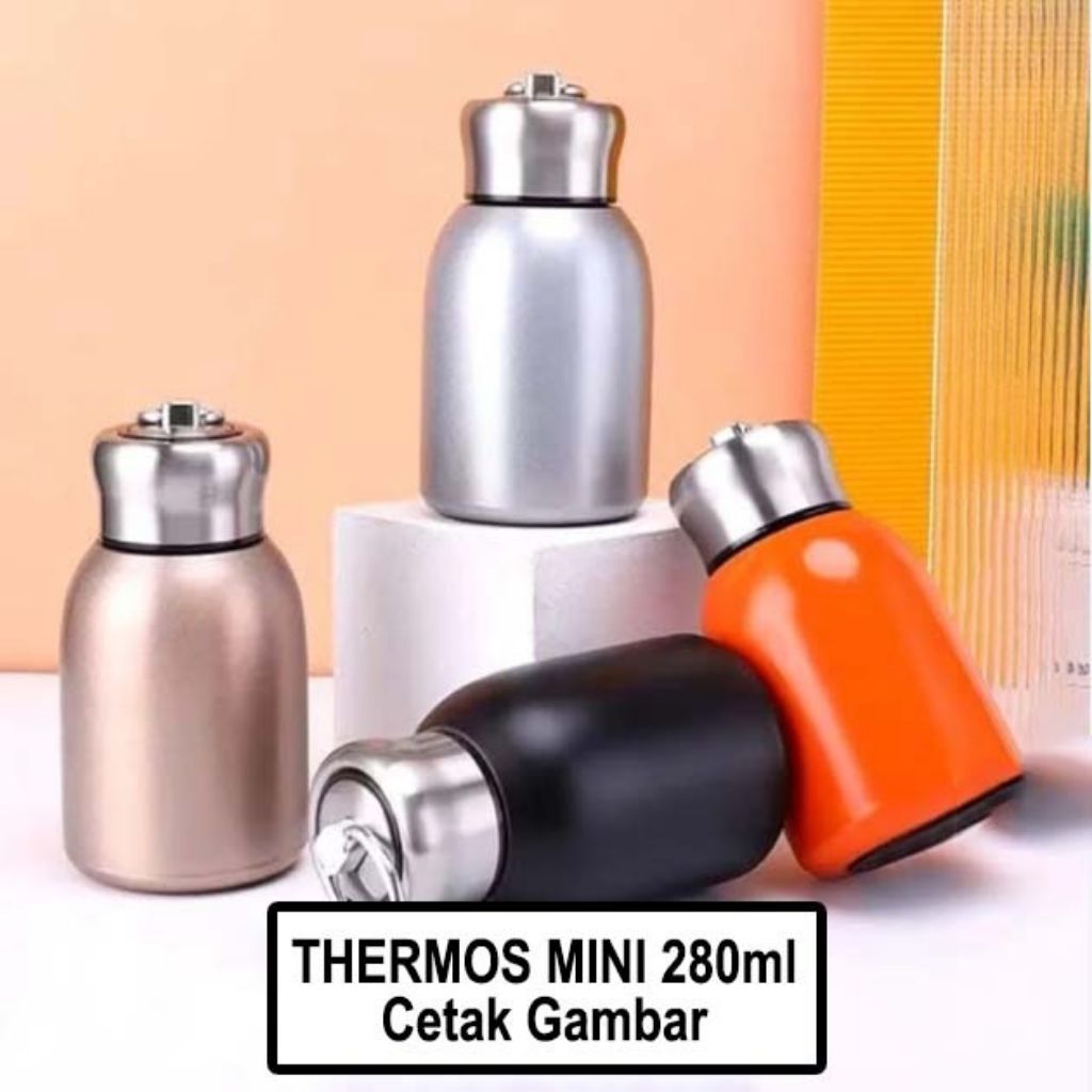 Termos mini/termos tahan panas dan dingin/termos cetak logo/termos kopi/termos cantik/termos  280 ml